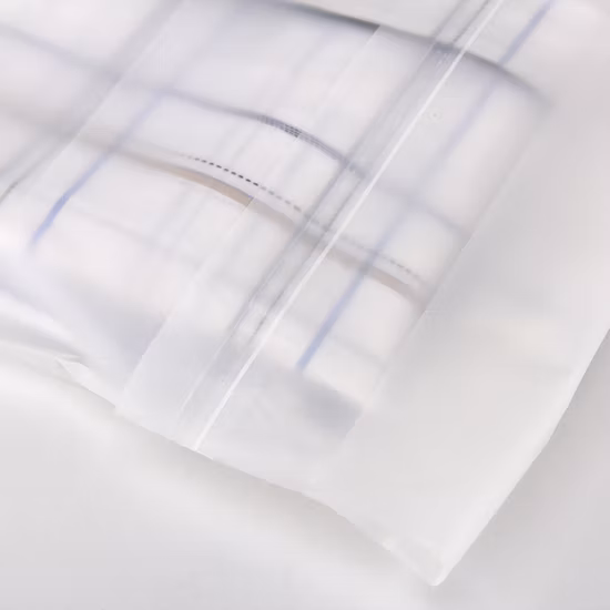 Sac auto-adhésif en PLA avec encre de soja imprimée, pour vêtements, soins de la peau, cosmétiques, chaussures, bijoux